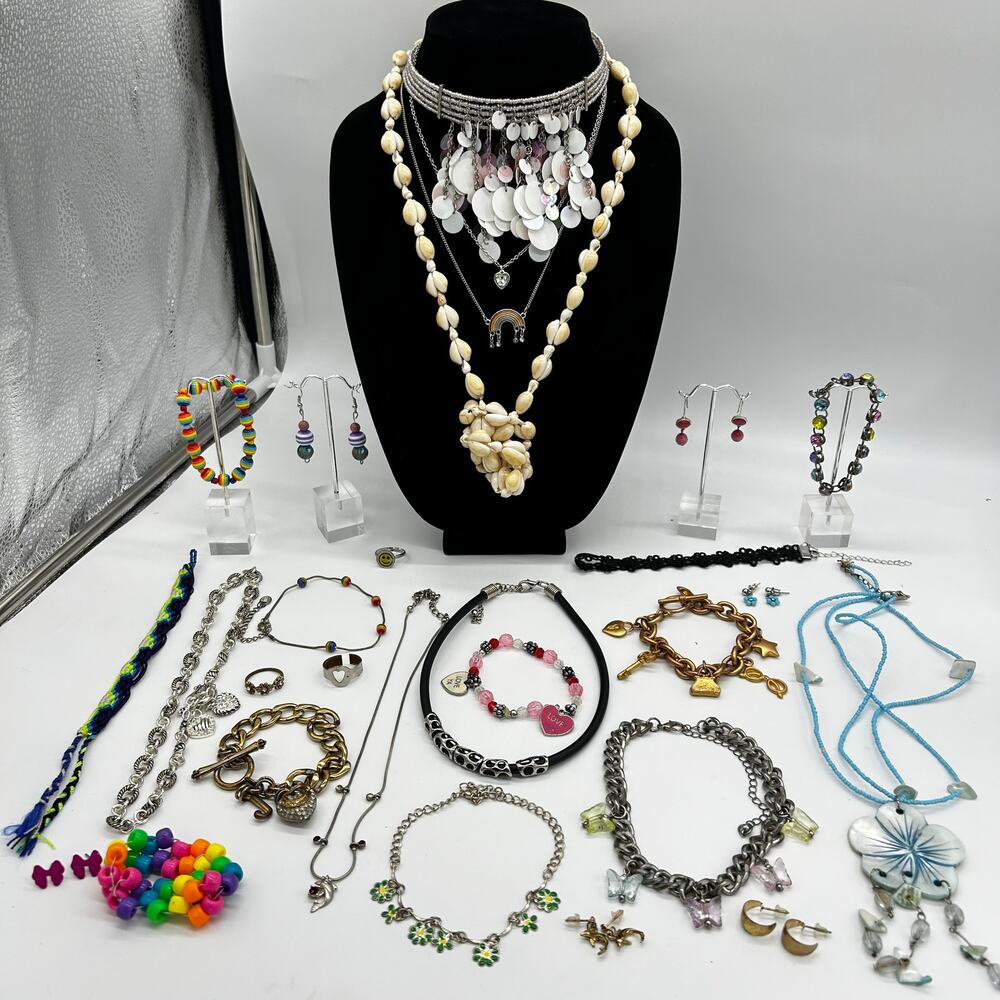Vintage Jewelry Lot 30 PC Y2K Choker Rainbow Maximalism Juicy Victoria's Secret